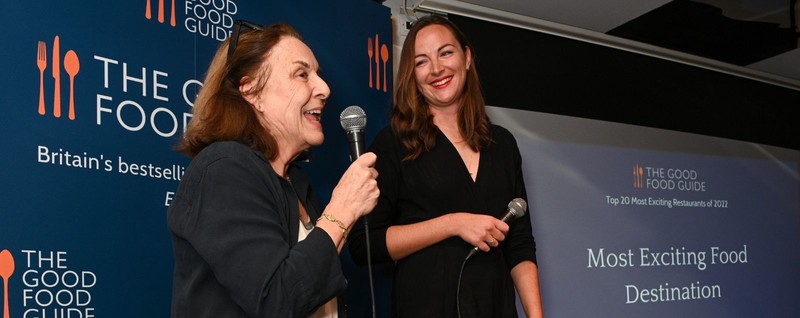 Elizabeth Carter & Chloe Hamilton presenting the awards in 2022